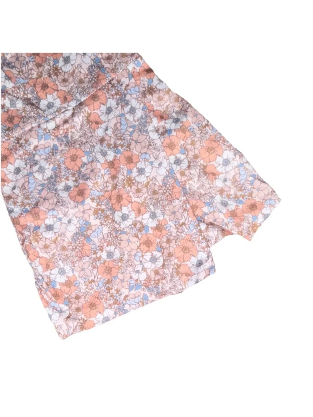 Altar’d Stare One-Shoulder Floral Romper in Peach and White - Picture 3 of 6